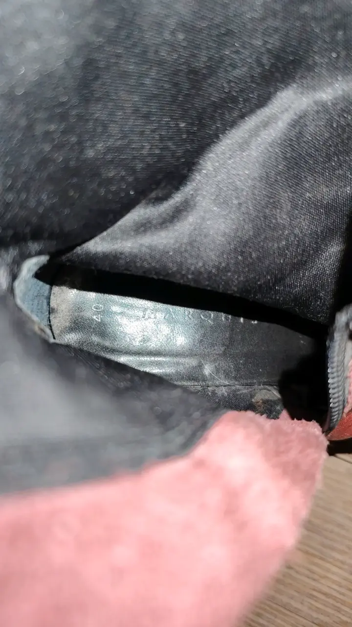 Botas de cuero rosa oscuro con cierre - 5