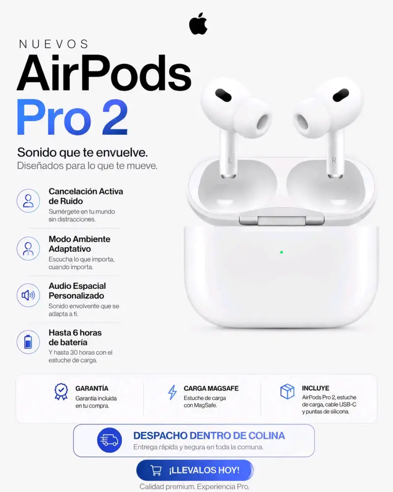 Apple AirPods Pro 2 con Cancelación de Ruido