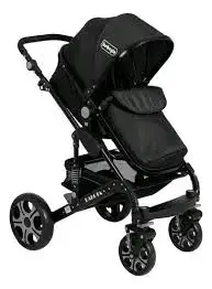Coche de bebé Peg Perego negro plegable - miniatura 2