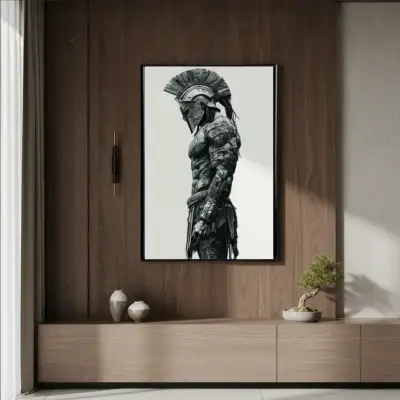 Elegante Cuadro Decorativo Espartano 62 X 42 - miniatura 1