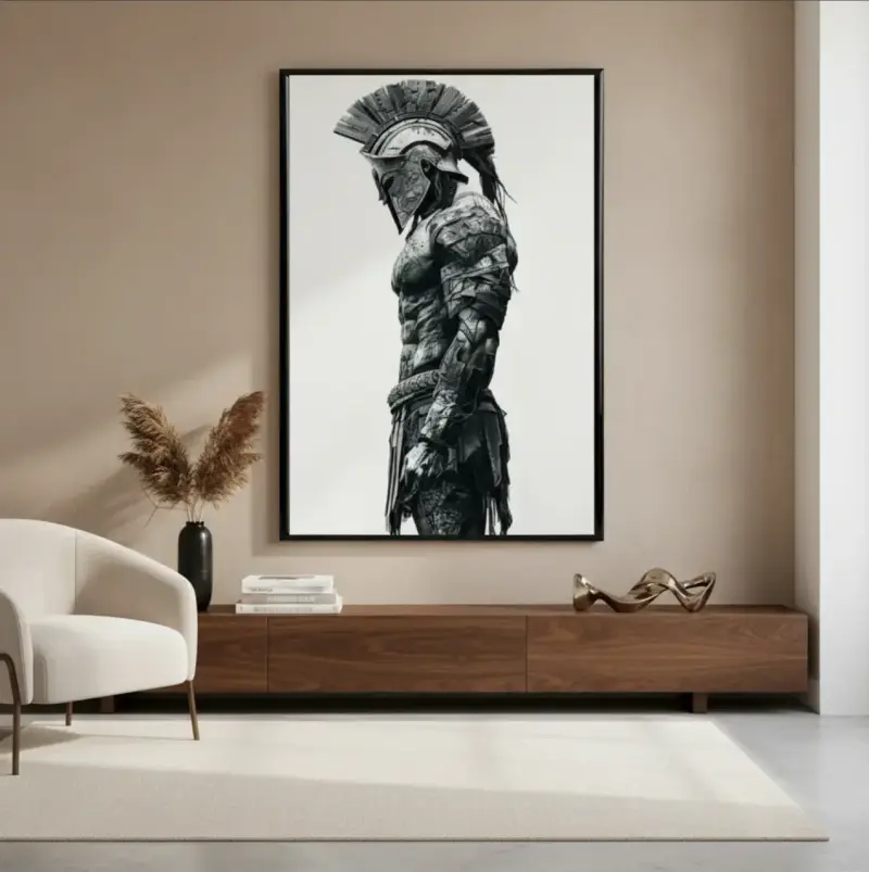 Elegante Cuadro Decorativo Espartano 62 X 42 - 5