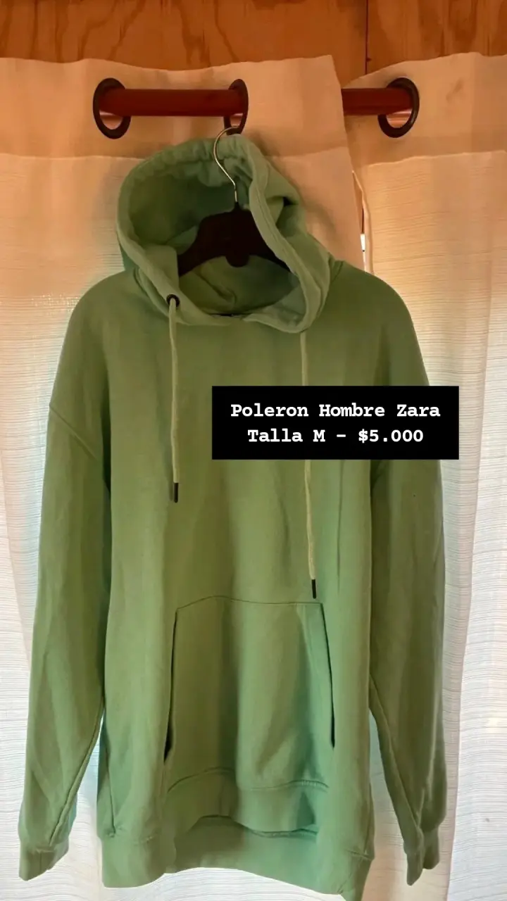 Polerón verde Zara para hombre talla M