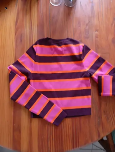 Suéter a rayas Zara morado y rosado - miniatura 3