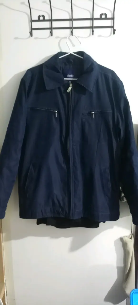 Chaqueta azul marino Suburbia con cierre