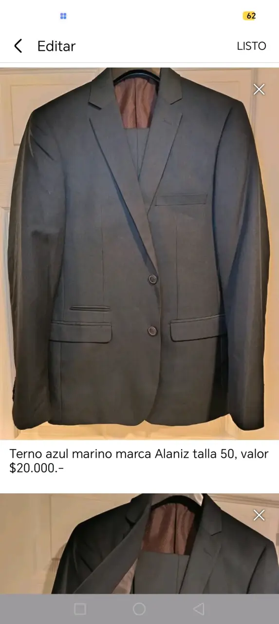 Terno azul marino Alaniz talla 50 - 1