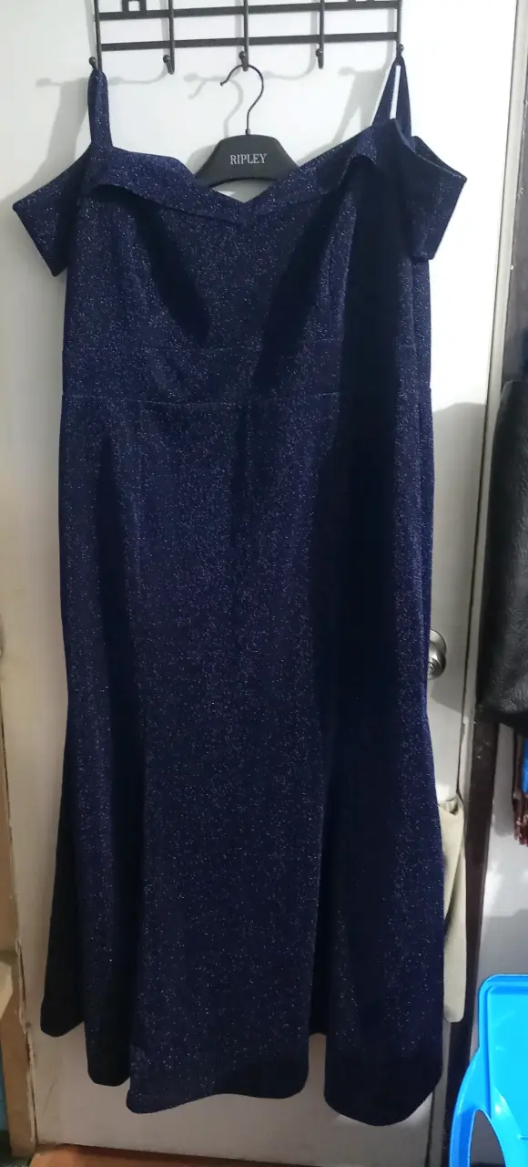 Vestido azul brillante de fiesta Ripley