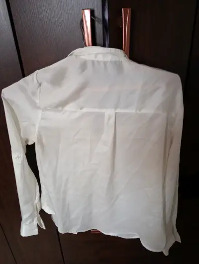 Camisa blanca Massimo Dutti de poliéster - miniatura 2
