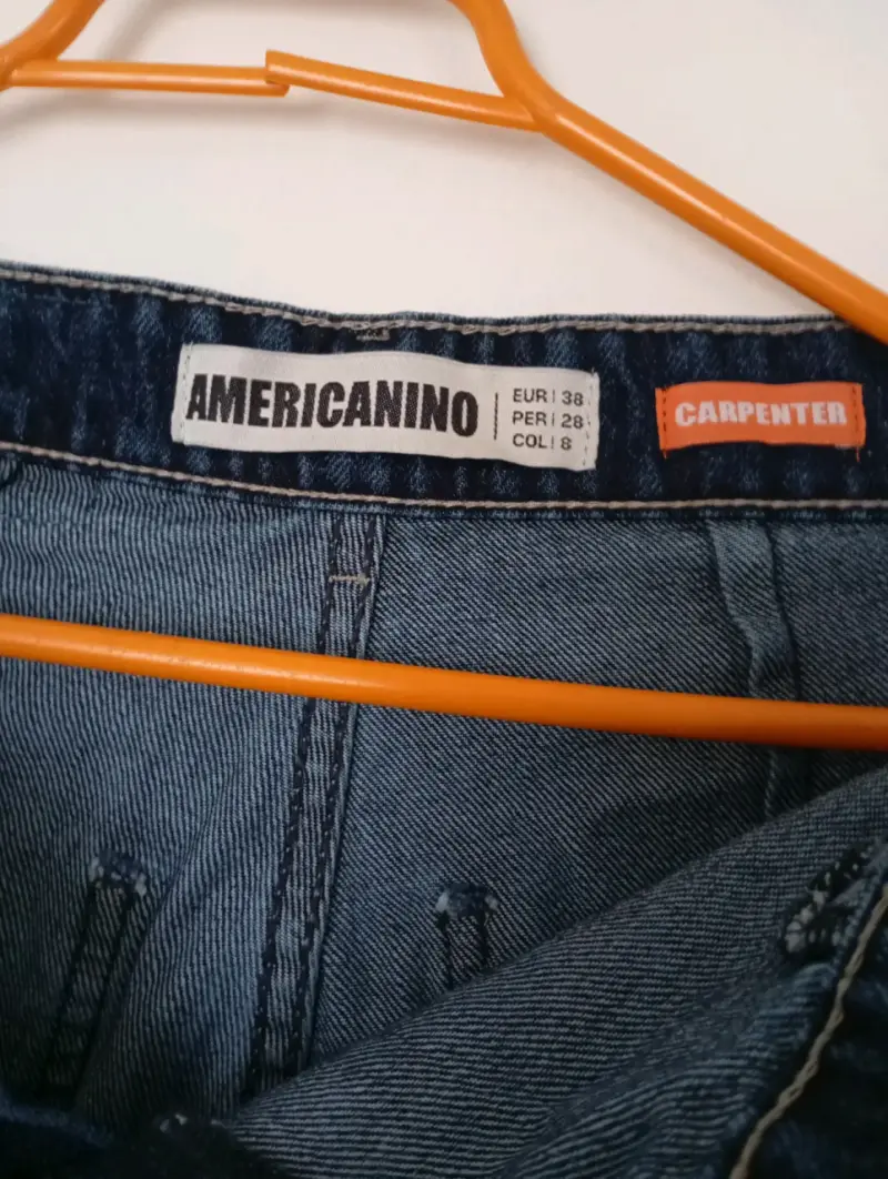 Pantalones cargo de mezclilla azul oscuro - 2