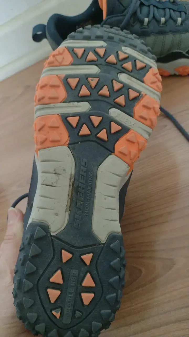 Zapatillas deportivas Skechers azul y naranja - 2