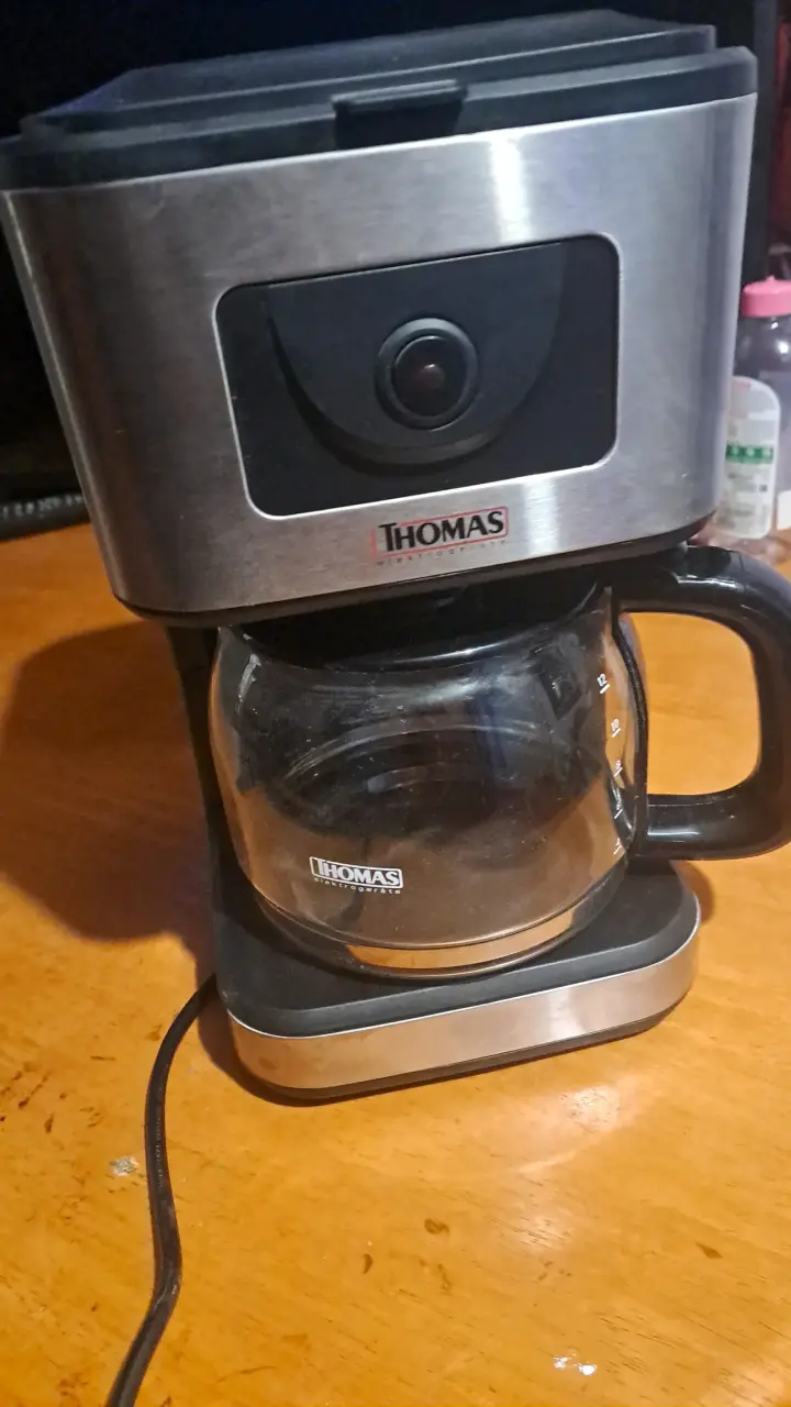 Cafetera Thomas de acero inoxidable y foto de refe - 1