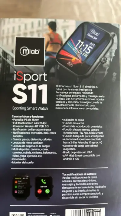 Smartwatch Mlab iSport S11 deportivo - miniatura 3