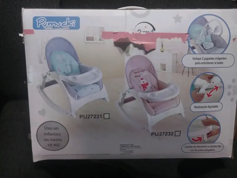 Silla mecedora para bebé Pumucki ajustable - 1