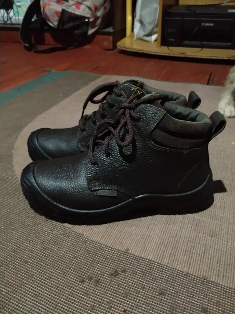 Botas de cuero negras para hombre - 3