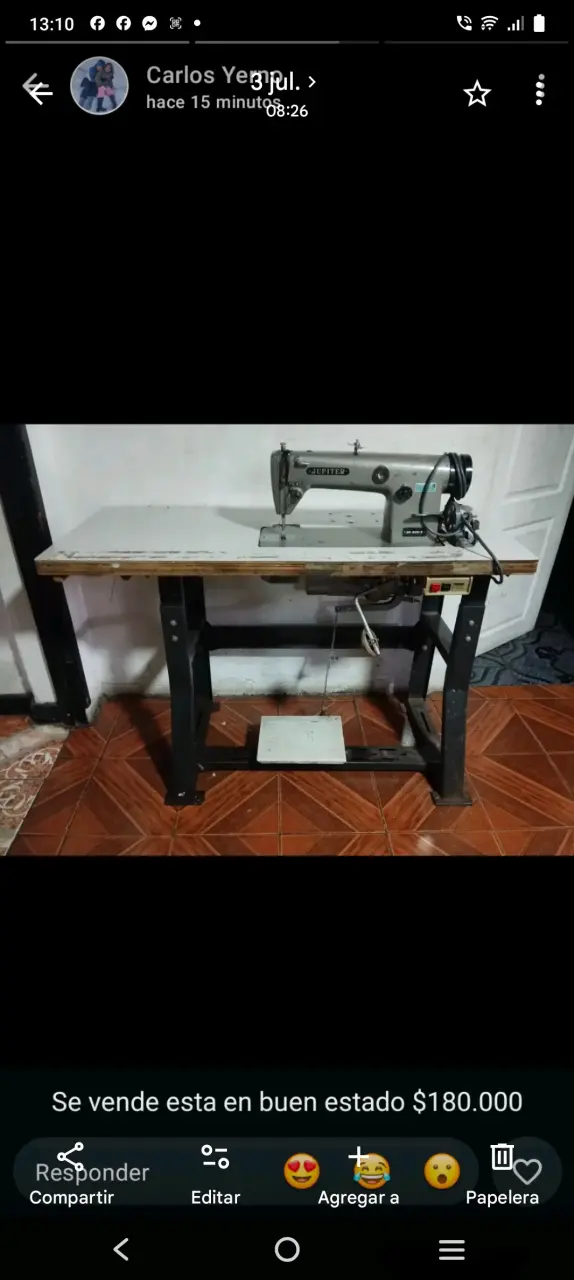 Máquina de coser industrial Júpiter
