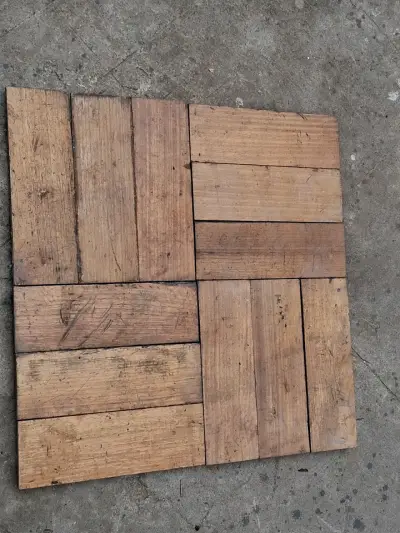 Baldosas de madera reciclada para piso - miniatura 4
