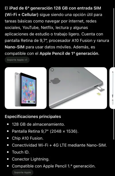 Ipad 6th gen 128 GB pantalla retina 9.7 - miniatura 4