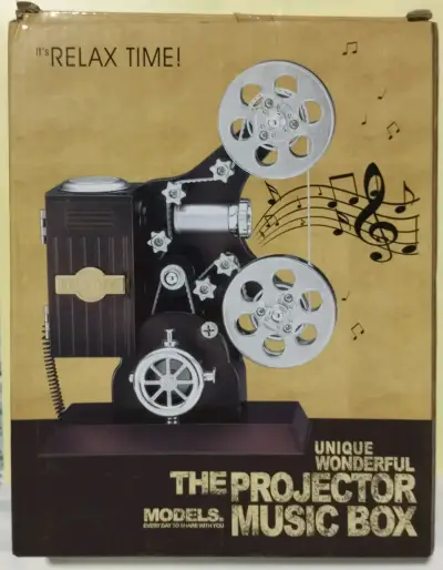 Caja musical proyector vintage decorativa - miniatura 1
