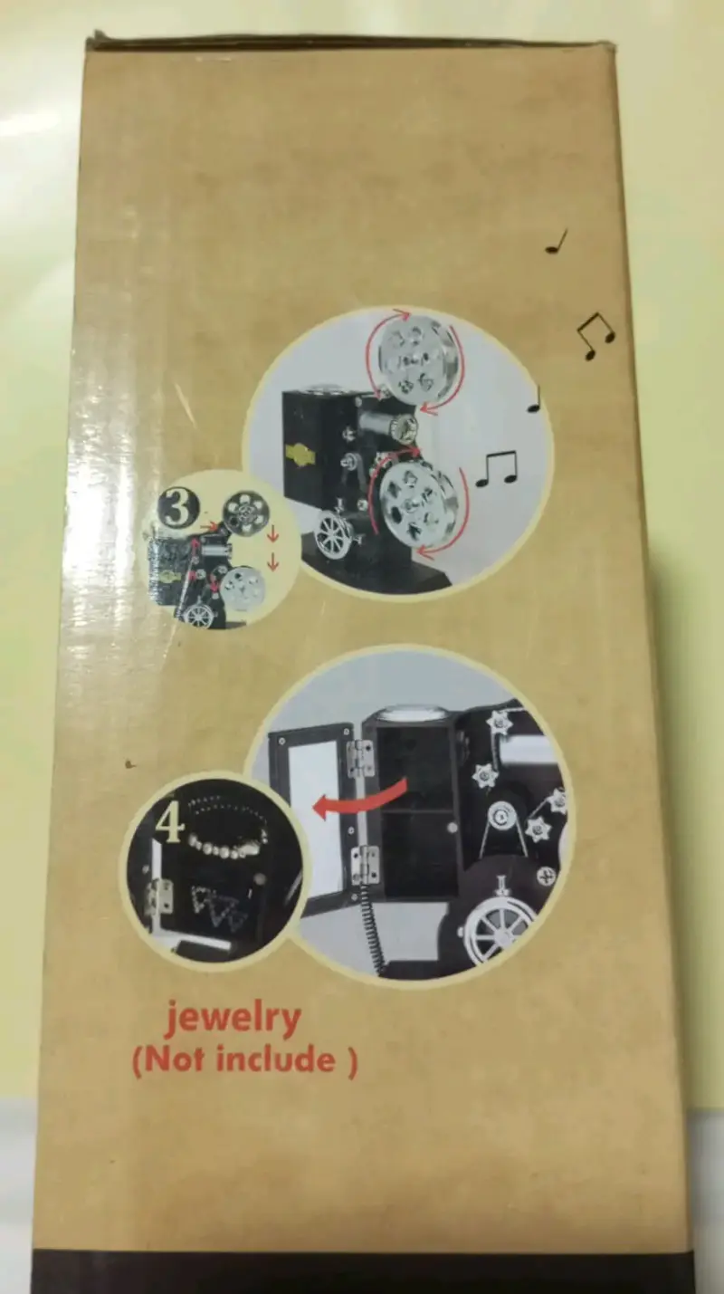 Caja musical proyector vintage decorativa - 2