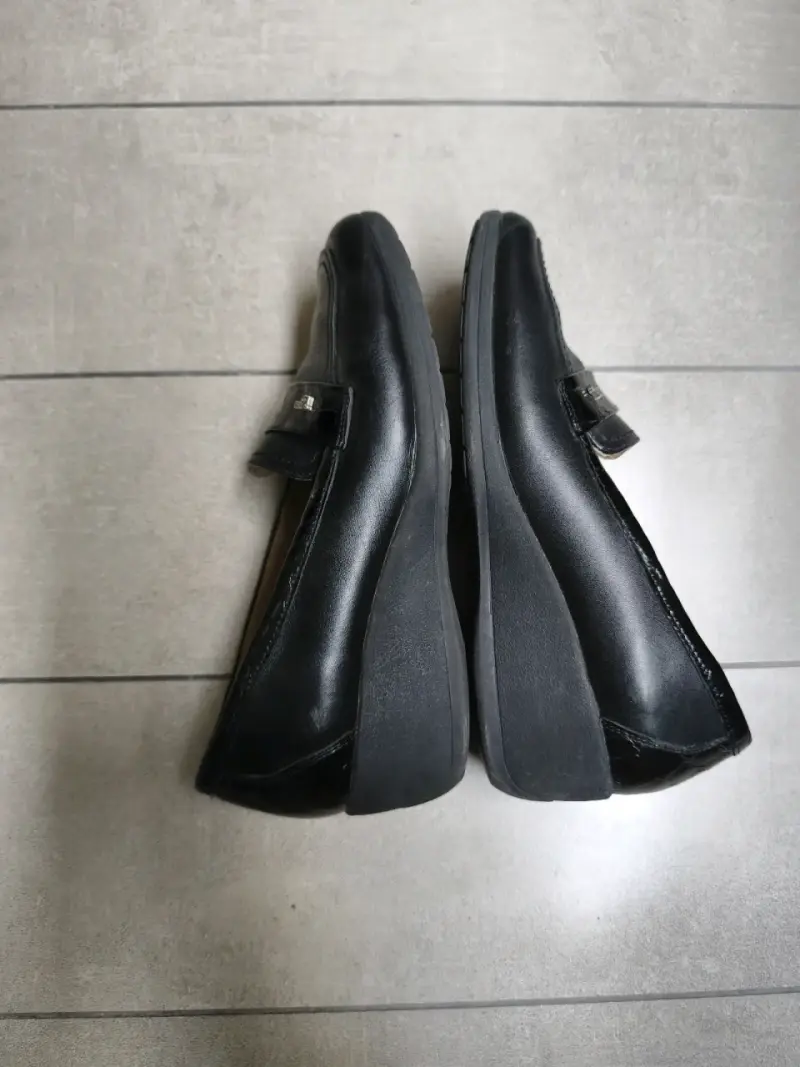 Zapatos de cuero negro 16hrs para mujer - 3