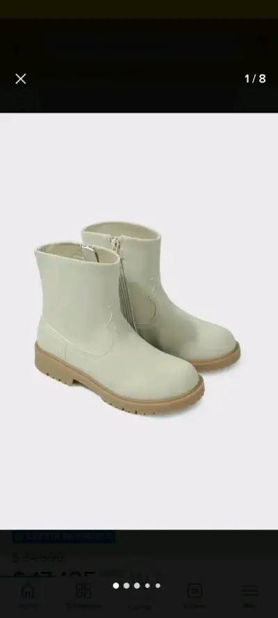 Botas beige niña nuevas - miniatura 1