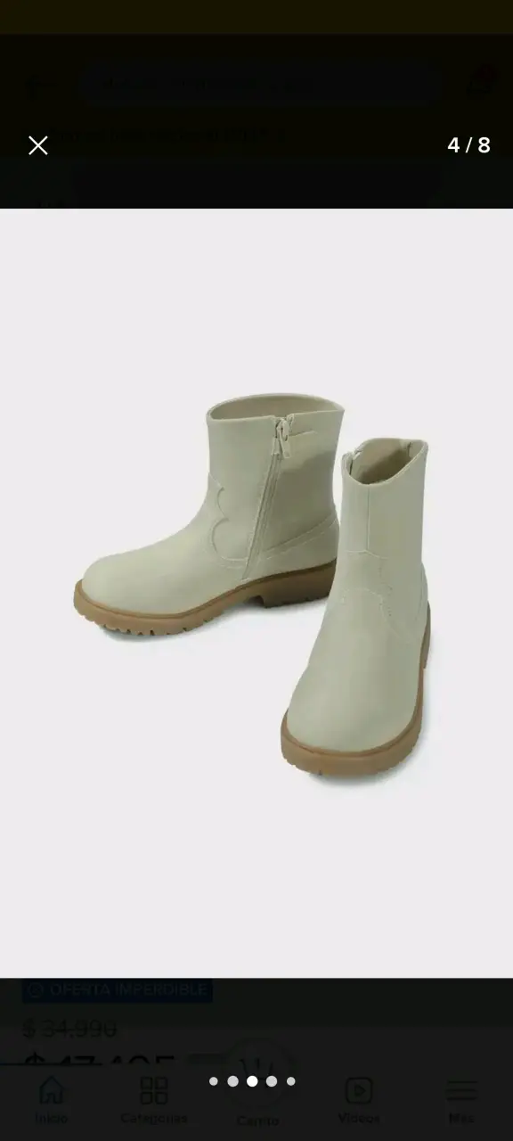 Botas beige niña nuevas - 2