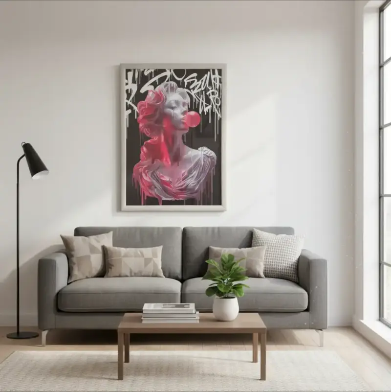 Cuadro Decorativo Venus Rebelde grafiti 75X55 - 4