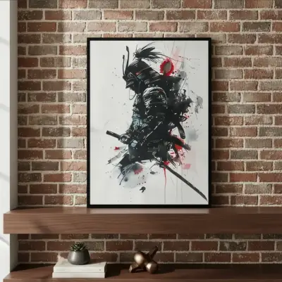 Elegante Cuadro Decorativo Ronin Samurai 42 X 62 - miniatura 1