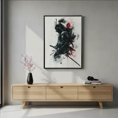 Elegante Cuadro Decorativo Ronin Samurai 42 X 62 - miniatura 5