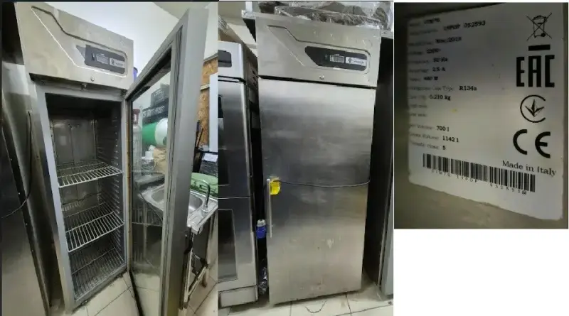 Refrigerador industrial de acero inoxidable