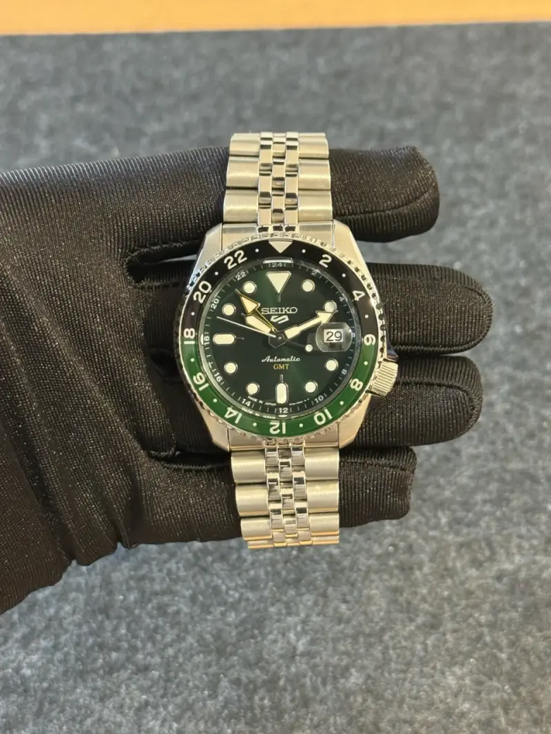 Reloj automático Seiko GMT verde - 4