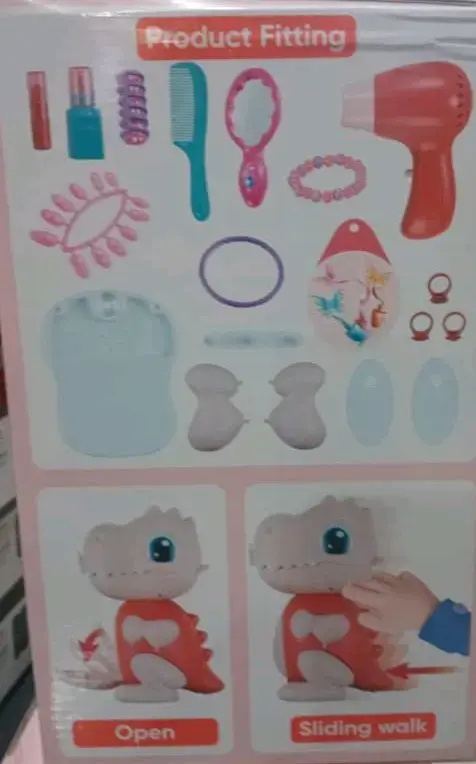 Set de juego dinosaurio con accesorios peinadora - 4