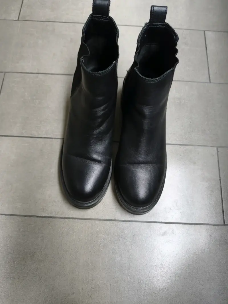 Botines de cuero negro steve madden - 4