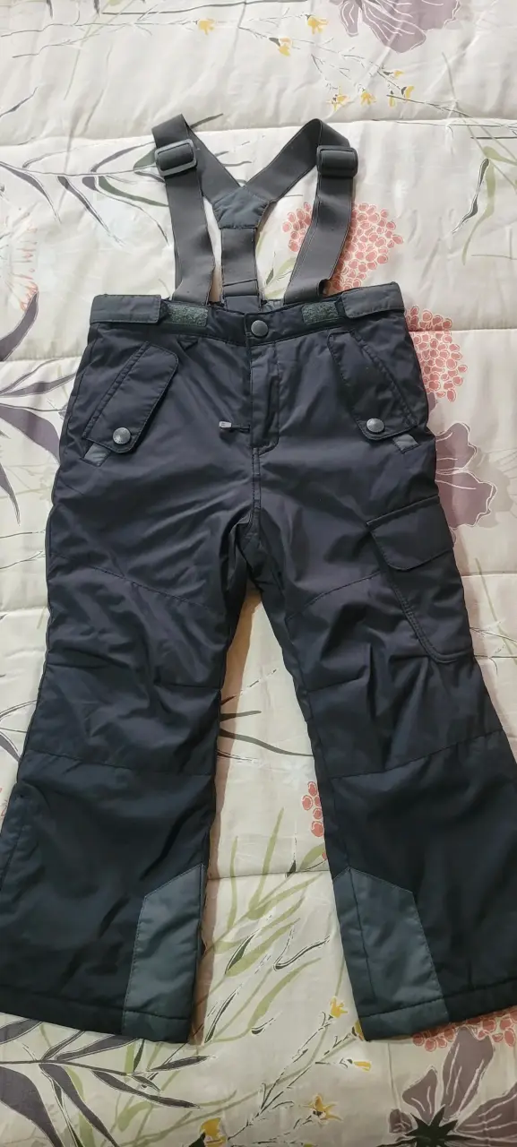 Pantalones de nieve para niños con tirantes - 1