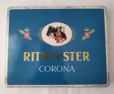 Caja lata vintage Ritmeester Corona - miniatura 4