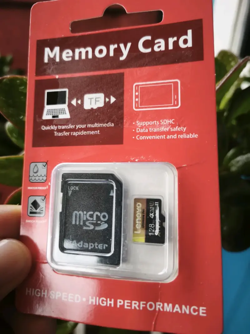 Tarjeta de memoria microSD Lenovo 128GB con adaptador - 1