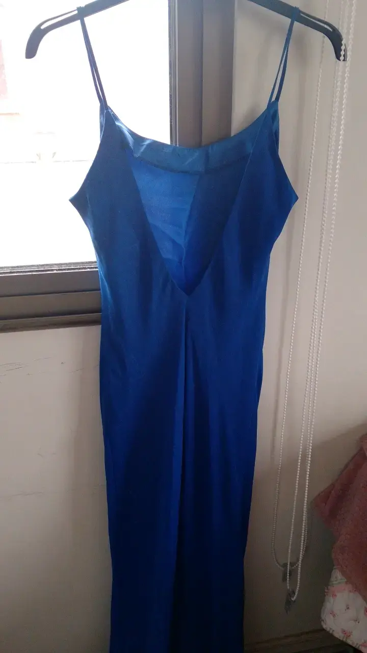 Vestido largo azul elegante - 2