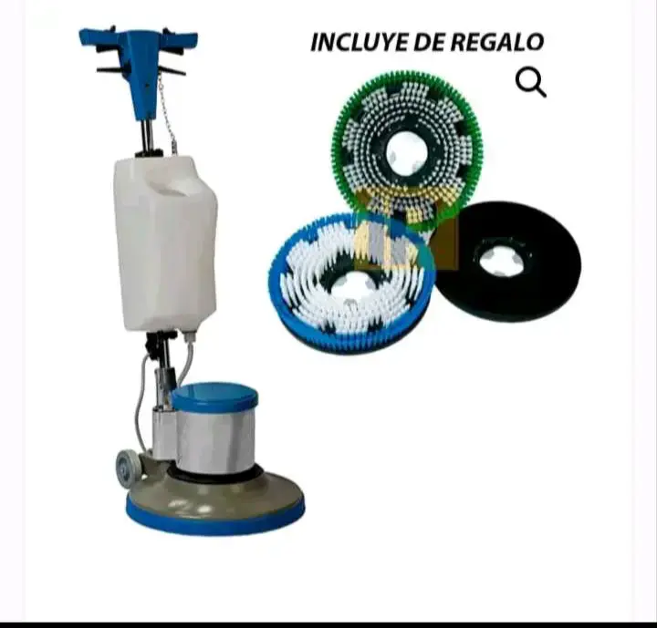 Máquina pulidora de pisos con accesorios