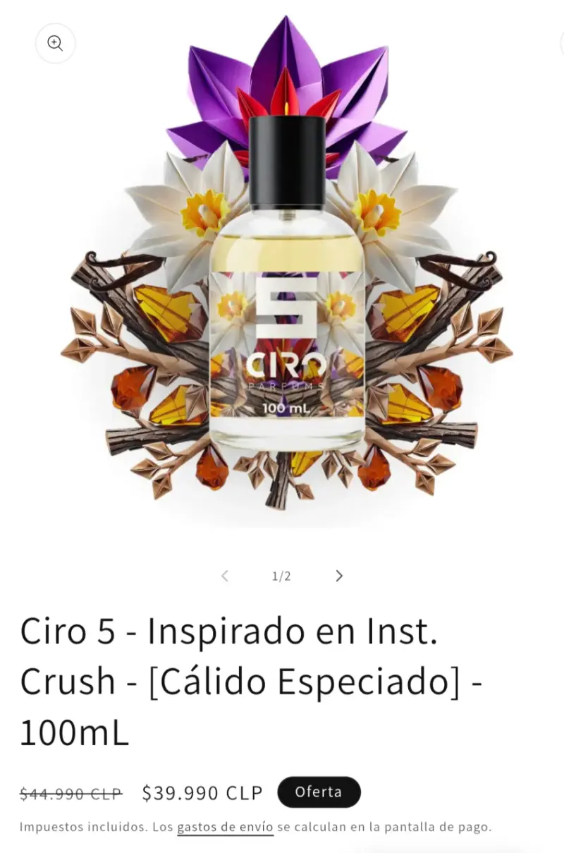 Perfume Ciro 5 100 mL Aroma Floral - 2