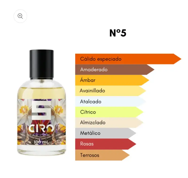 Perfume Ciro 5 100 mL Aroma Floral - 3