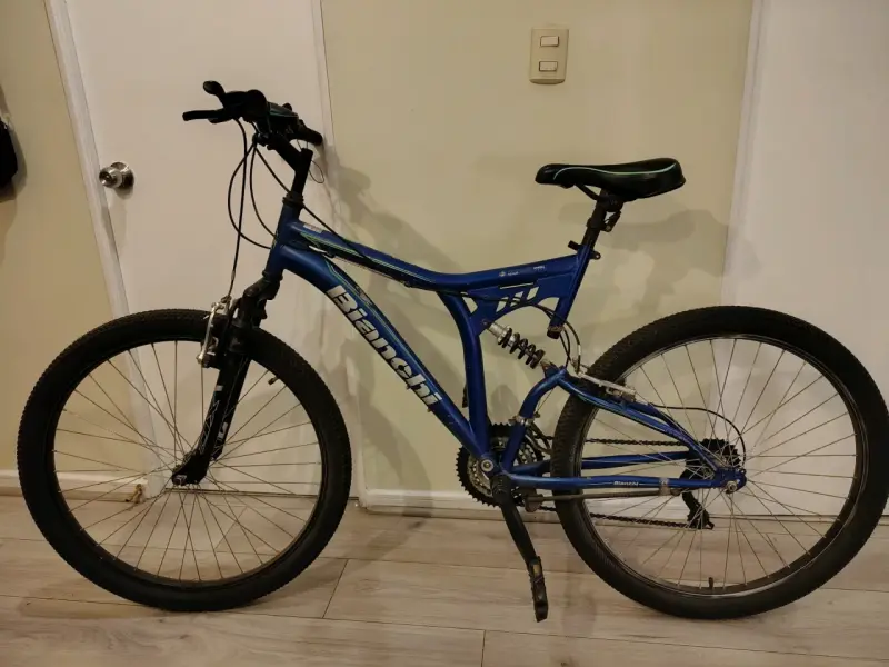 Bicicleta montaña Bianchi azul suspensión - 1