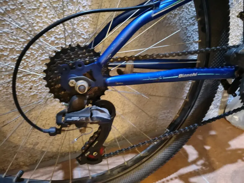 Bicicleta montaña Bianchi azul suspensión - 5
