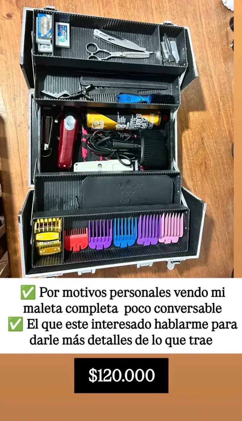 Maleta de herramientas de peluquería completa