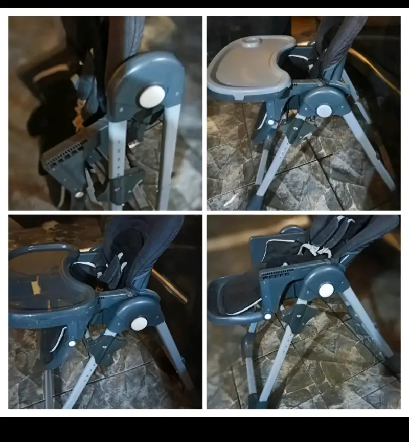 Silla de comer plegable de metal - 3