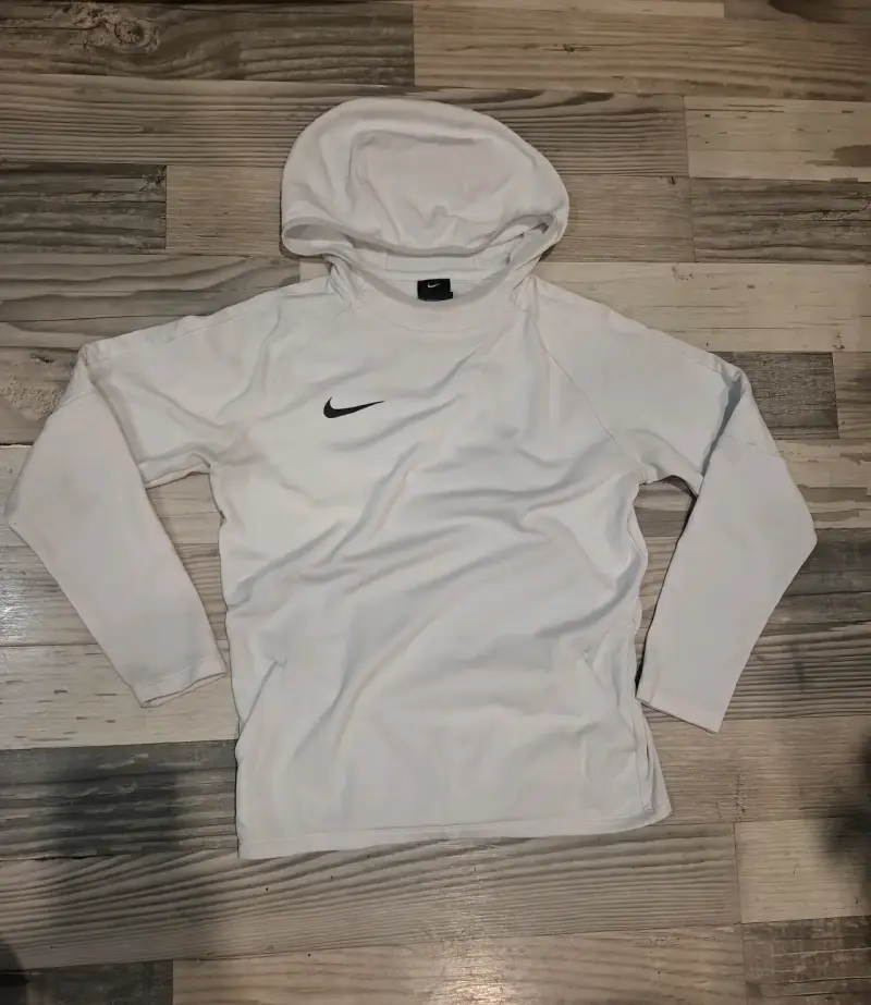 Polerón Nike blanco con capucha - 1