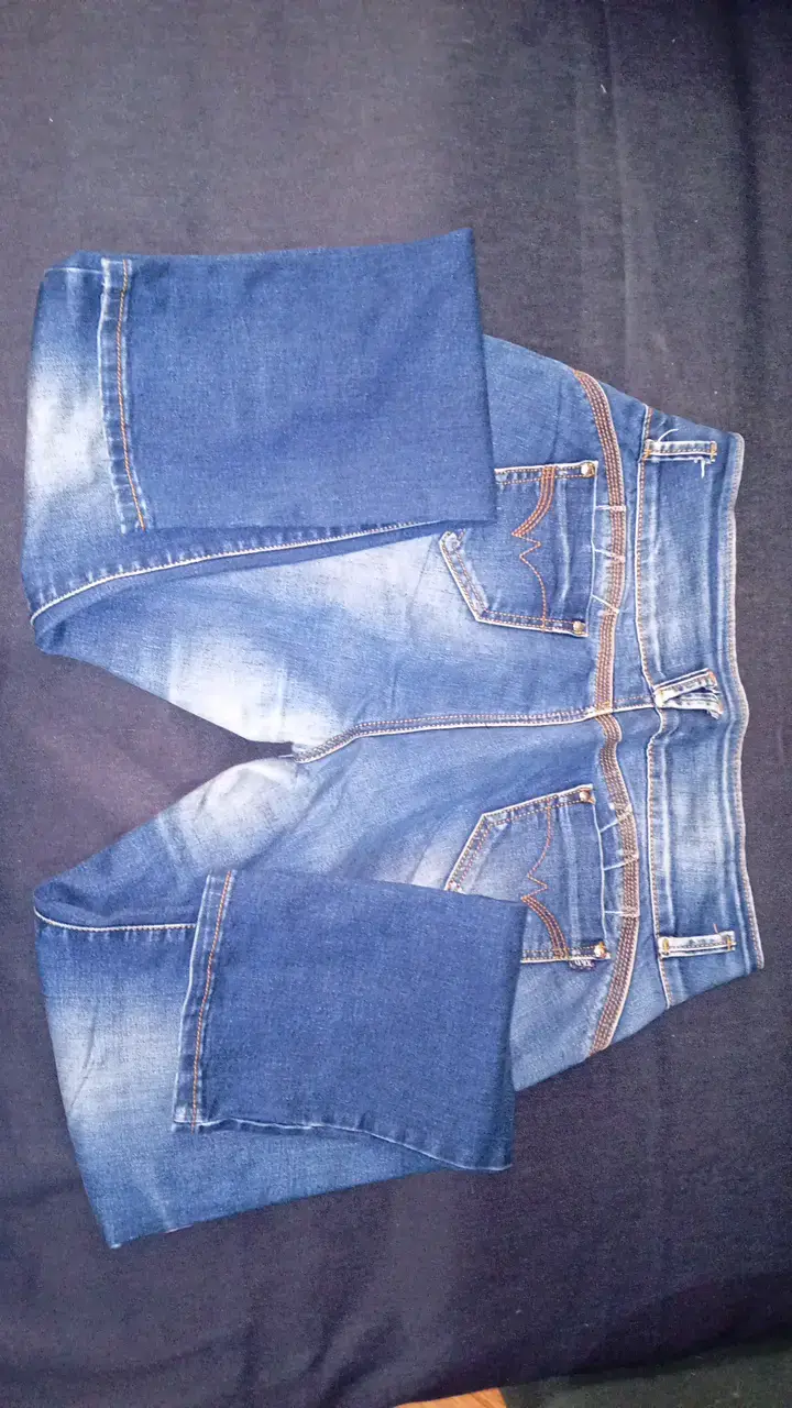 Jeans azul desgastado para mujer - 3