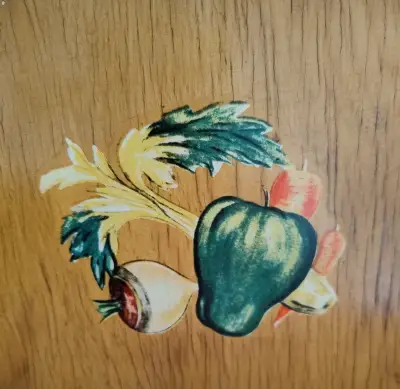 Recogedor de madera decorativo vintage - miniatura 3