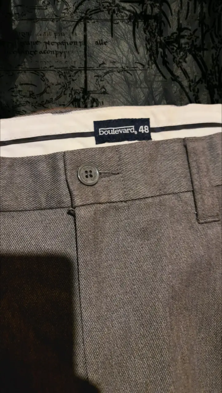 Pantalones Baggy de tela gris para hombre - 3