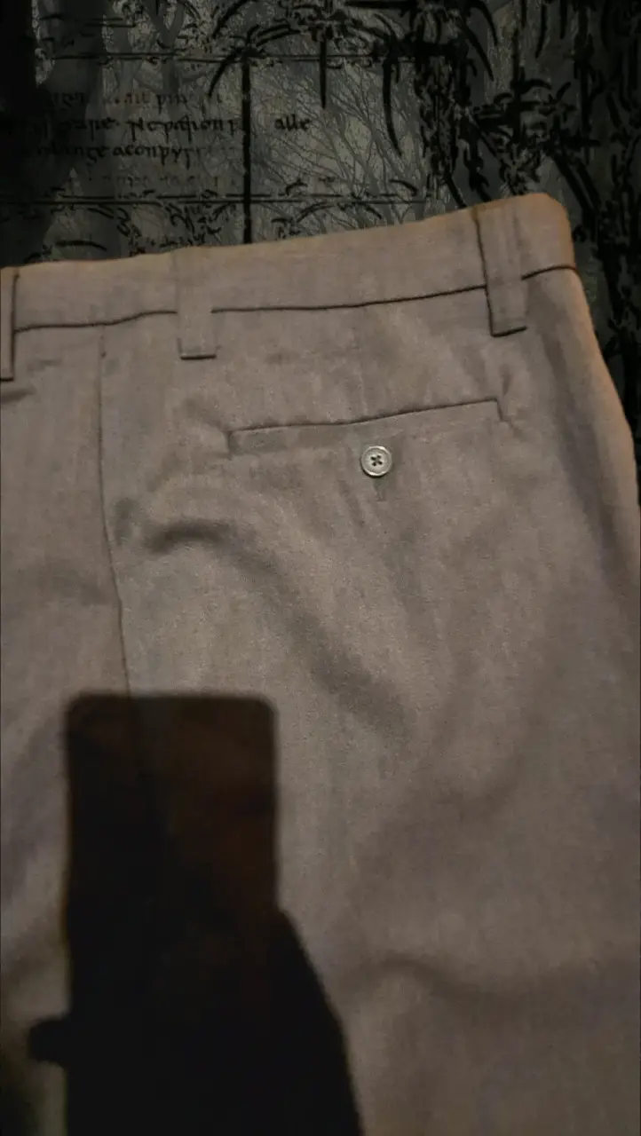 Pantalones Baggy de tela gris para hombre - 5