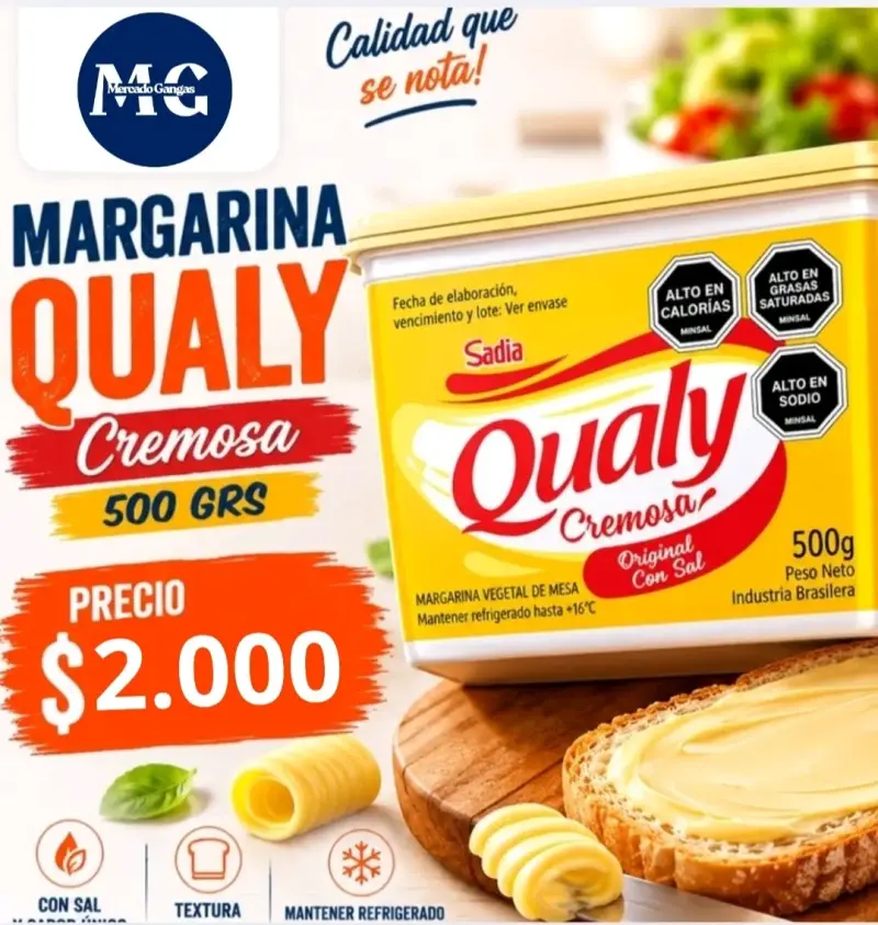 Margarina Qualy Cremosa 500g con Sal