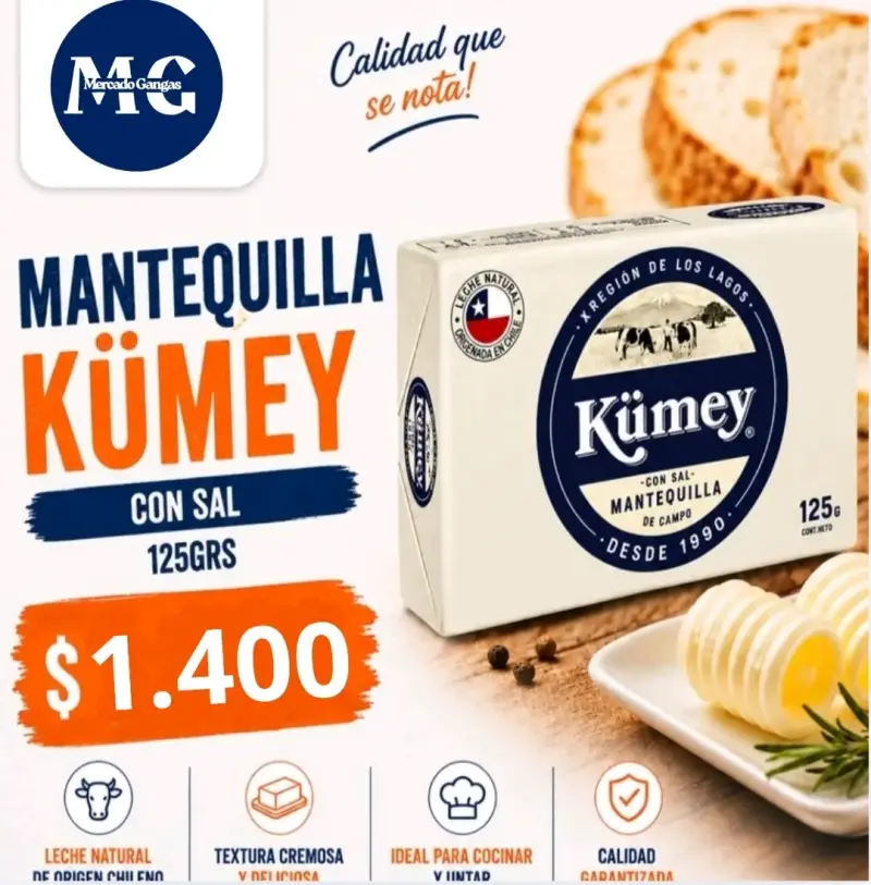 Mantequilla Kümeÿ con sal 125g